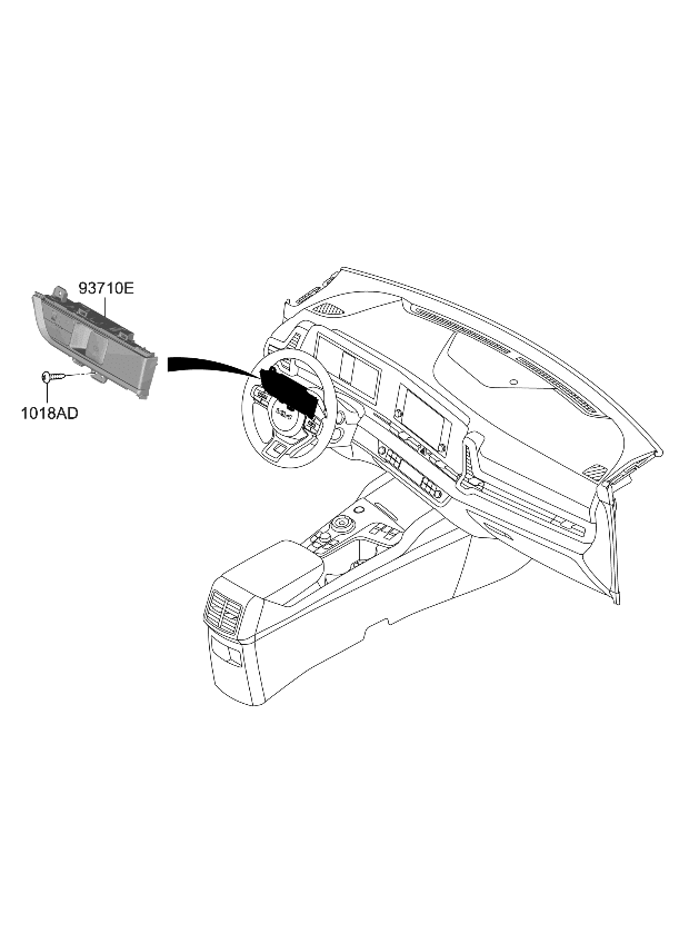 Kia 93700CH200FHV SWITCH ASSY-SIDE CRA