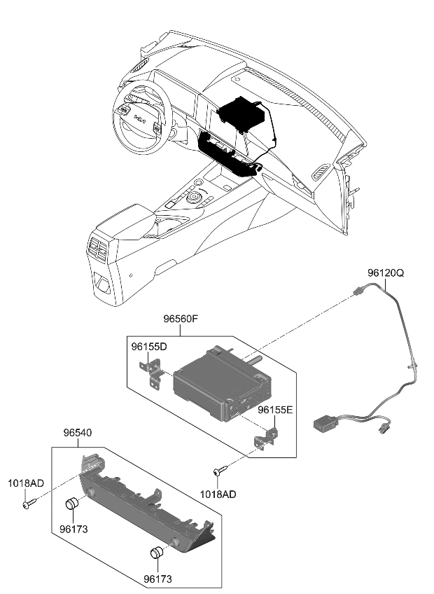 Kia 96560AO170 HEAD UNIT ASSY-AVN