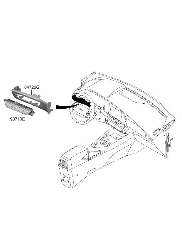 Kia 84782AT000CCV PANEL ASSY-C/PAD UPR