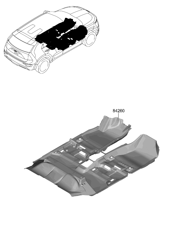 Kia 84260AO020WK CARPET ASSY-FLOOR