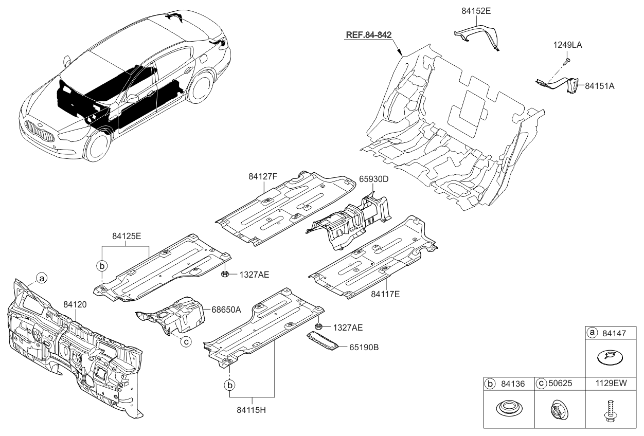 Kia 841173T000 Under Cover Assembly-FLO