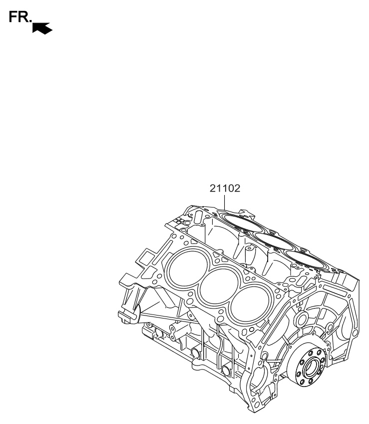 Kia 207W23CS00 Engine Assembly-Short