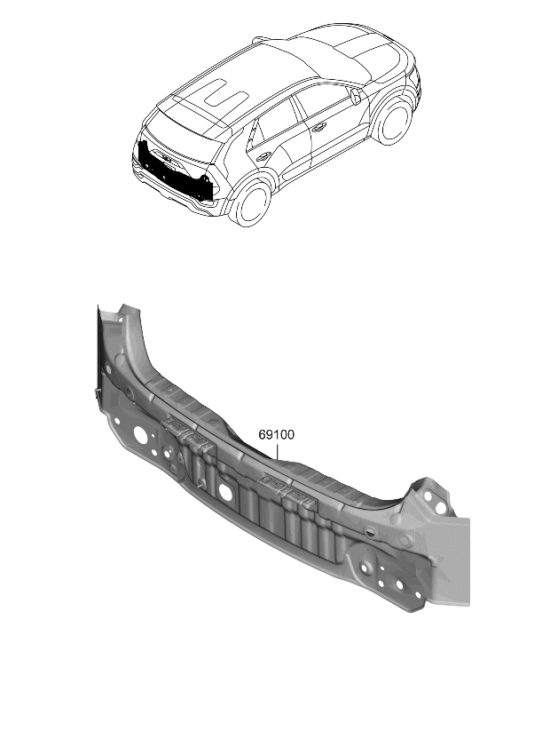 Kia 69100AT500 PANEL ASSY-BACK