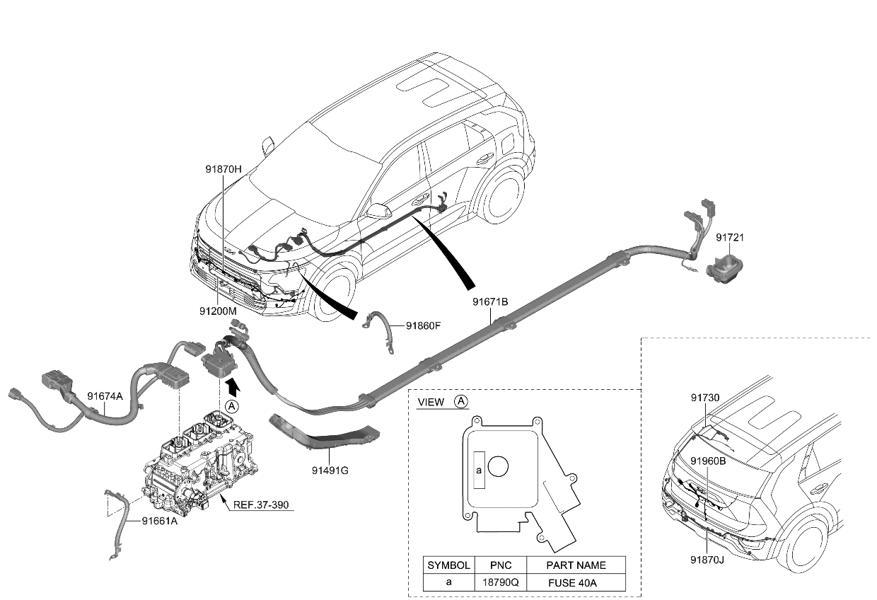 Kia 91840AT100 WIRING ASSY-FEM