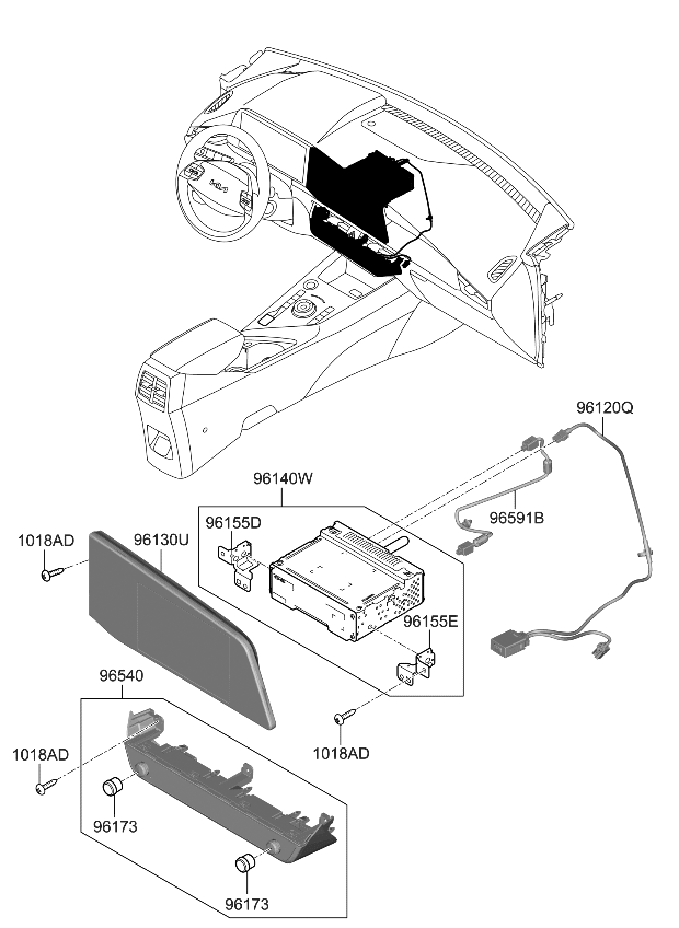 Kia 96130AT000 MONITOR ASSY-AUDIO