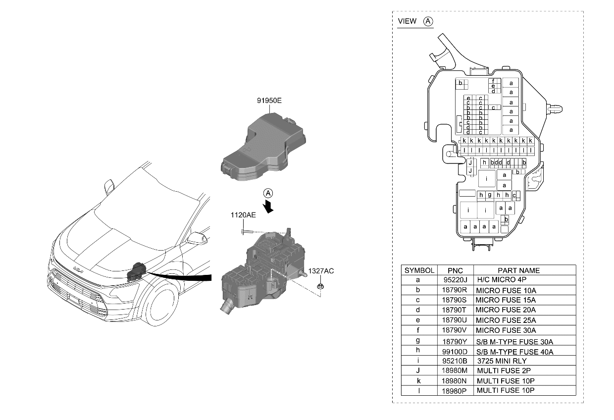 Kia 91956AT200 UPR COVER-ENG ROOM B