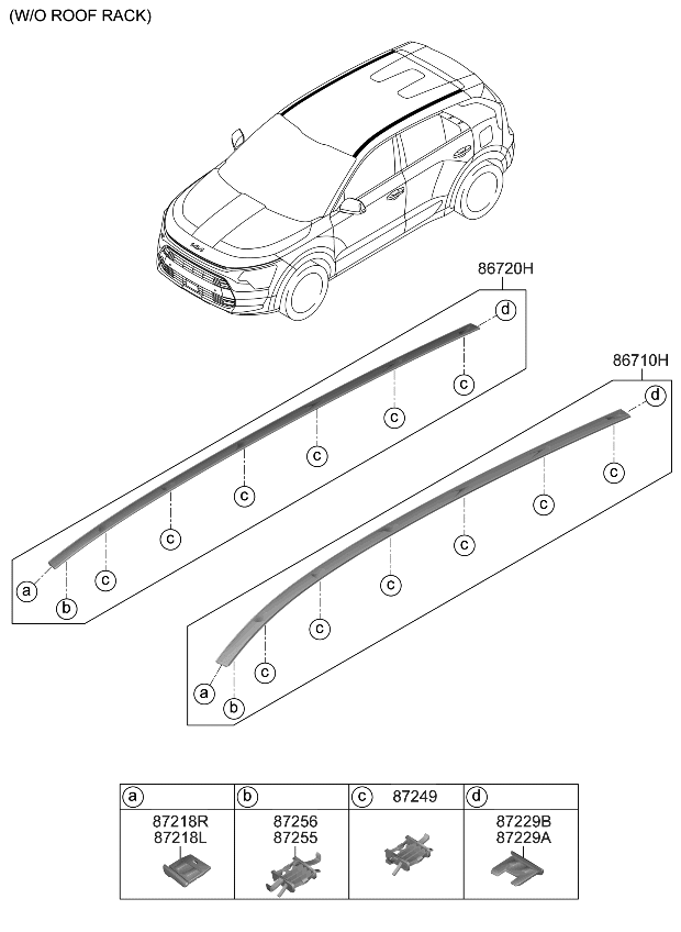 Kia 87233AT000 FRT END PIECE-R/MLDG