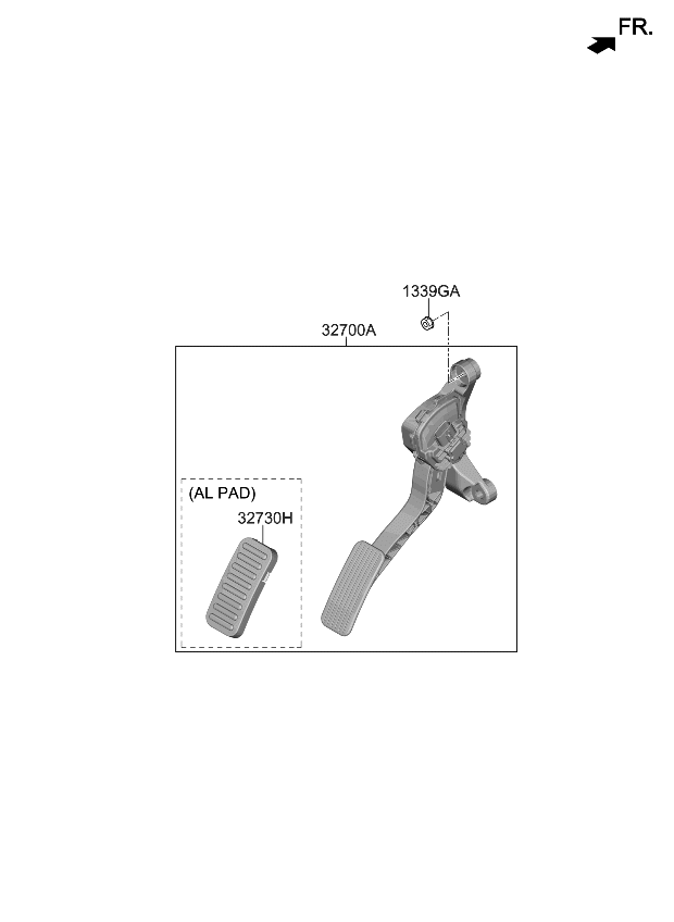 Kia 32700AB100 PEDAL ASSY-ACCELERAT