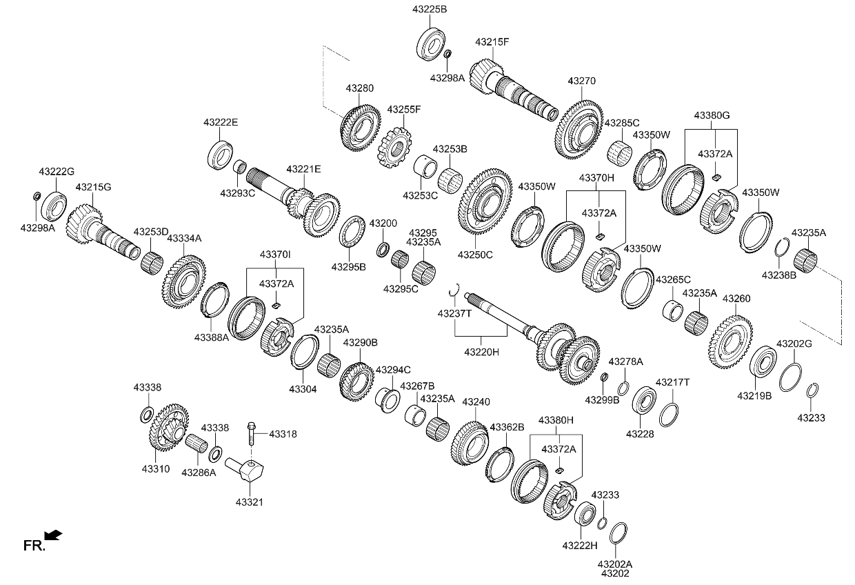 Kia 432222D013 BEARING-BALL