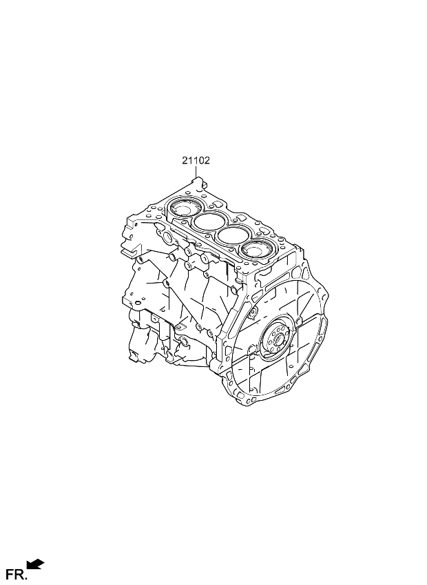 Kia 235W208S00 ENGINE ASSY-SHORT