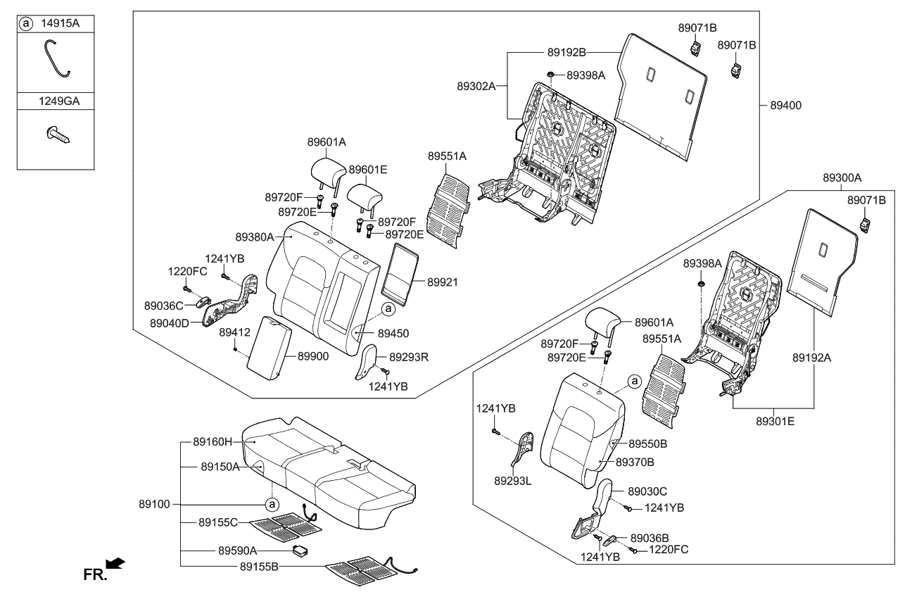 Kia 89485C1000WK Guide Assembly-R/S HEADREST