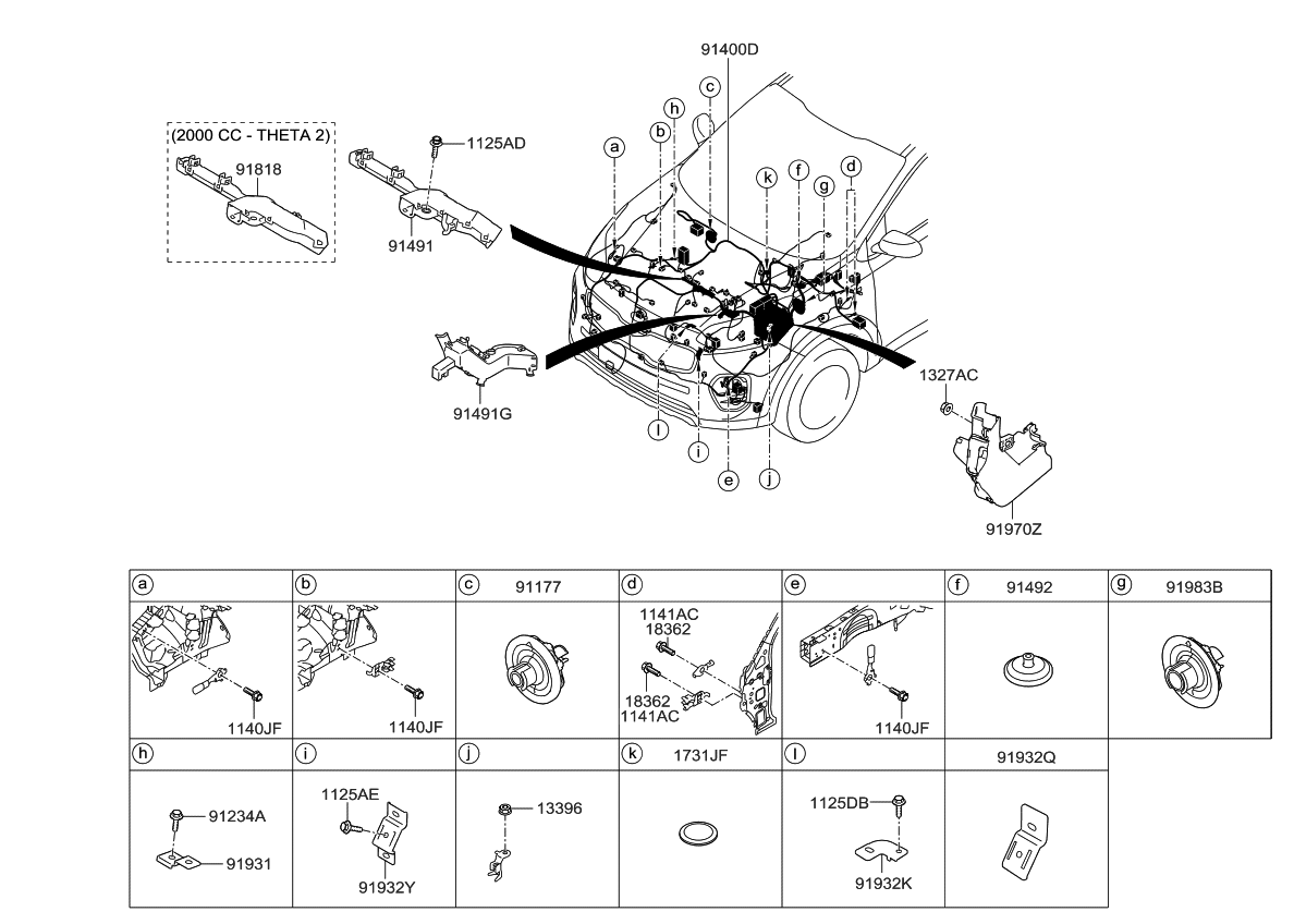 Kia 91470D9130 Wiring Assembly-Control