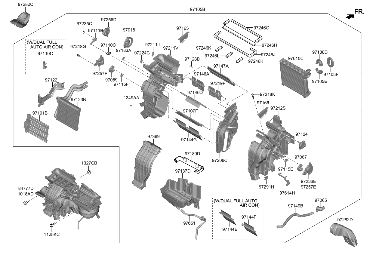 Kia 97205M7210 HEATER & EVAPORATOR