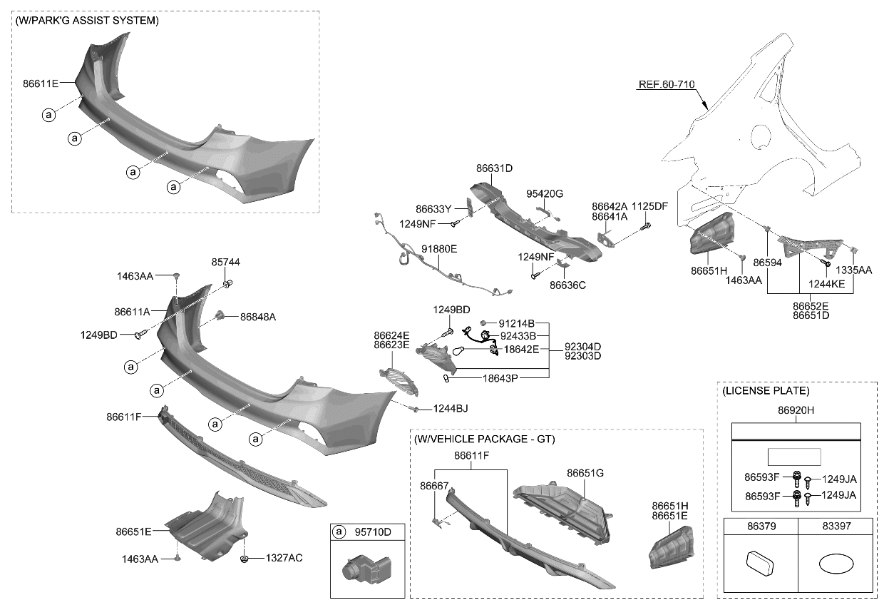 Kia 86660M7EA0 BRACKET-RR BEAM UPR