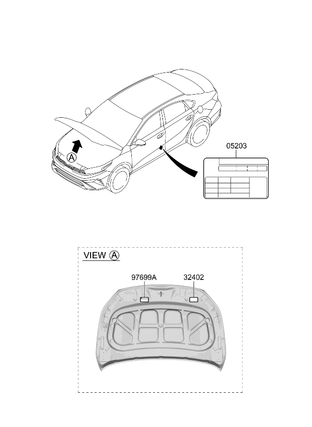 Kia 324502BBE0 LABEL-EMISSION