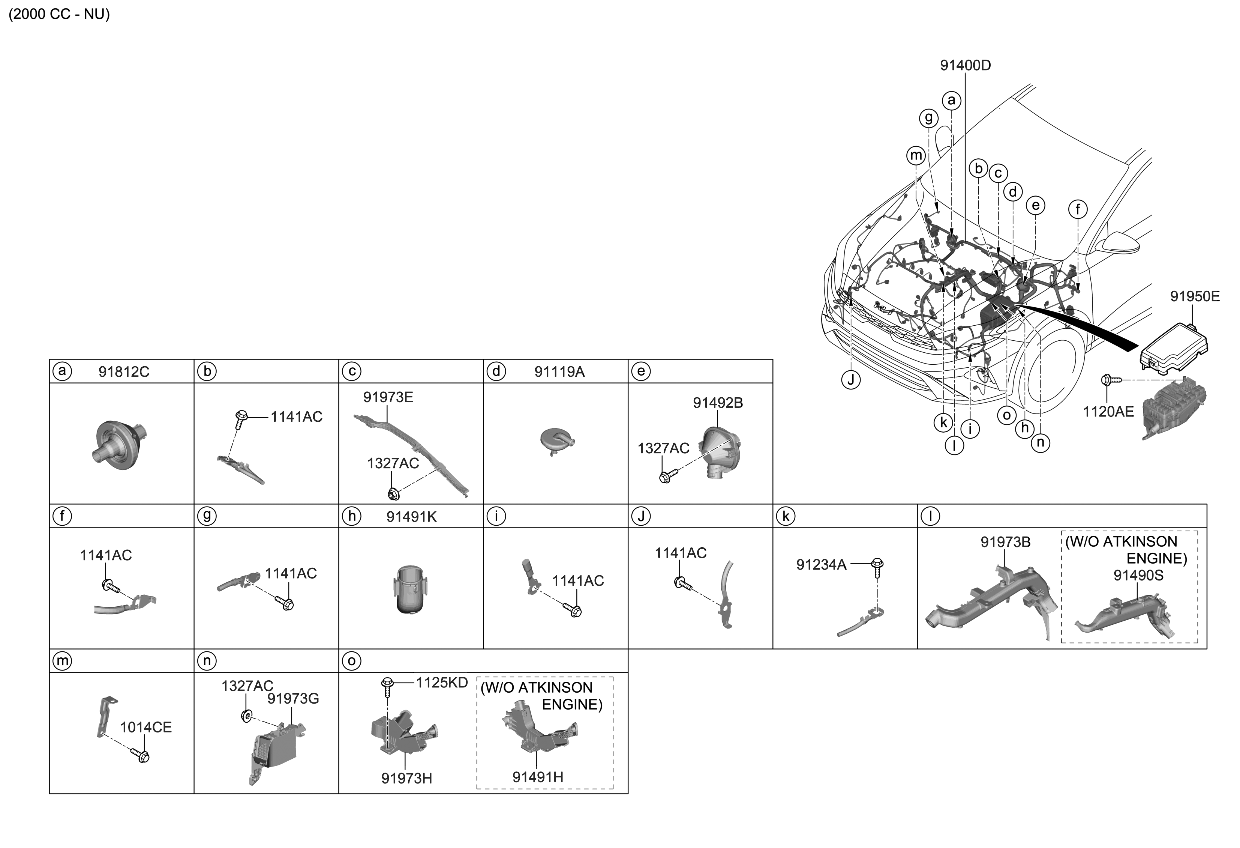 Kia 91435M7230 WIRING ASSY-CONTROL