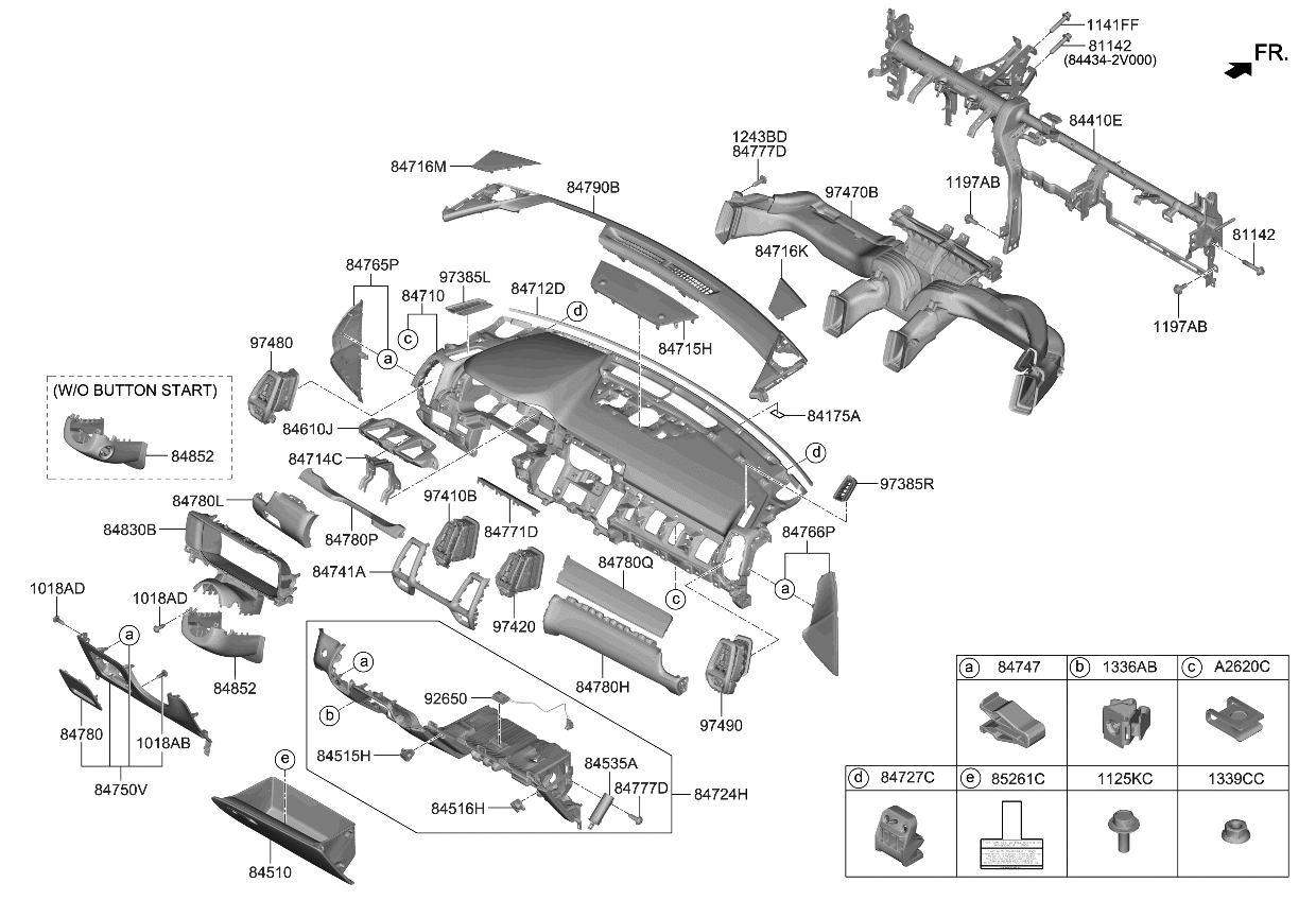 Kia 84780R5200MWG Cover Assembly-C/PAD Mai