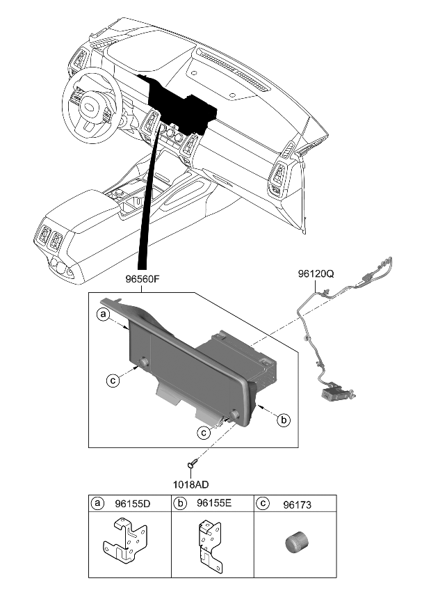 Kia 96560R5720FHL Head Unit Assembly-AVN