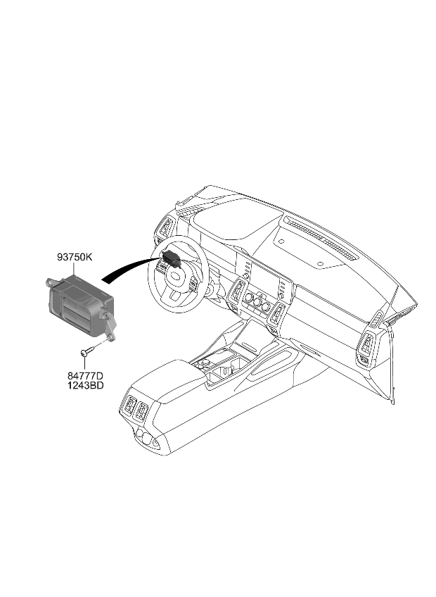 Kia 93750R5200GYT Switch Assembly-Side CRA