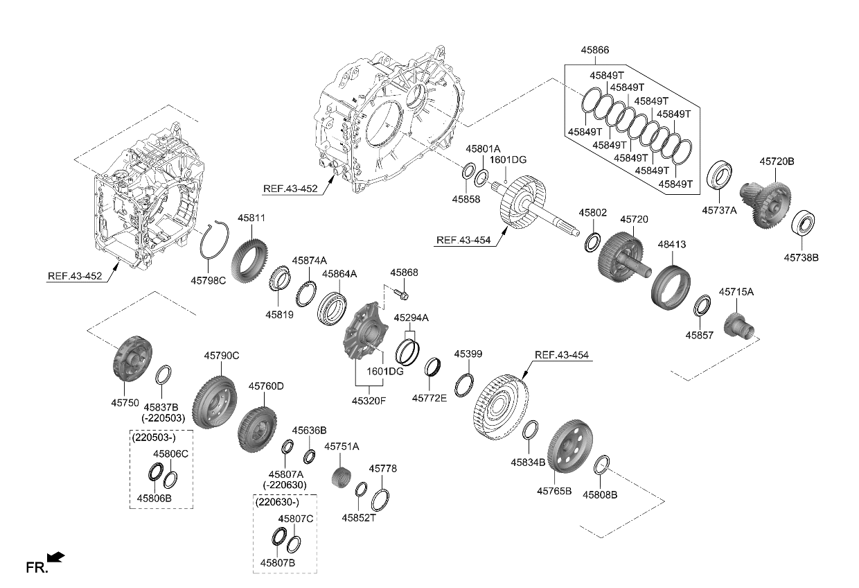 Kia 458114G600 GEAR-TRANSFER DRIVE