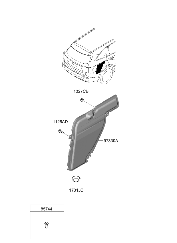 Kia 97995R5000 Cover Assembly-Rr A/CON