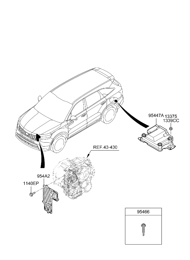 Kia 954A12N180 TCU