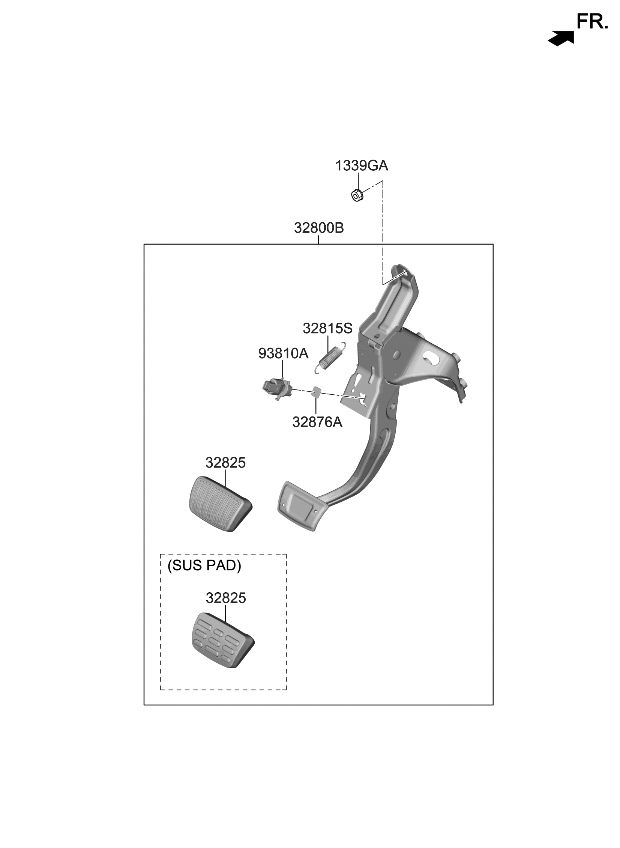 Kia 32800R5140 Pedal Assembly-Brake