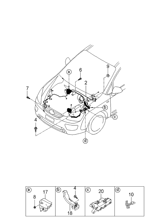 Kia 914661D310 Wiring Assembly-Control