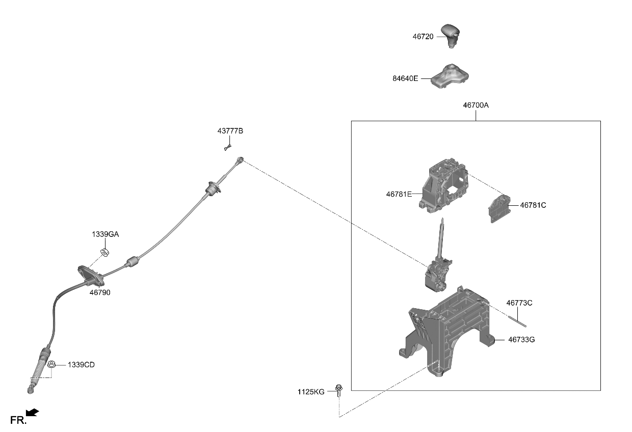 Kia 467P3R0100 Bracket-Lever MTG