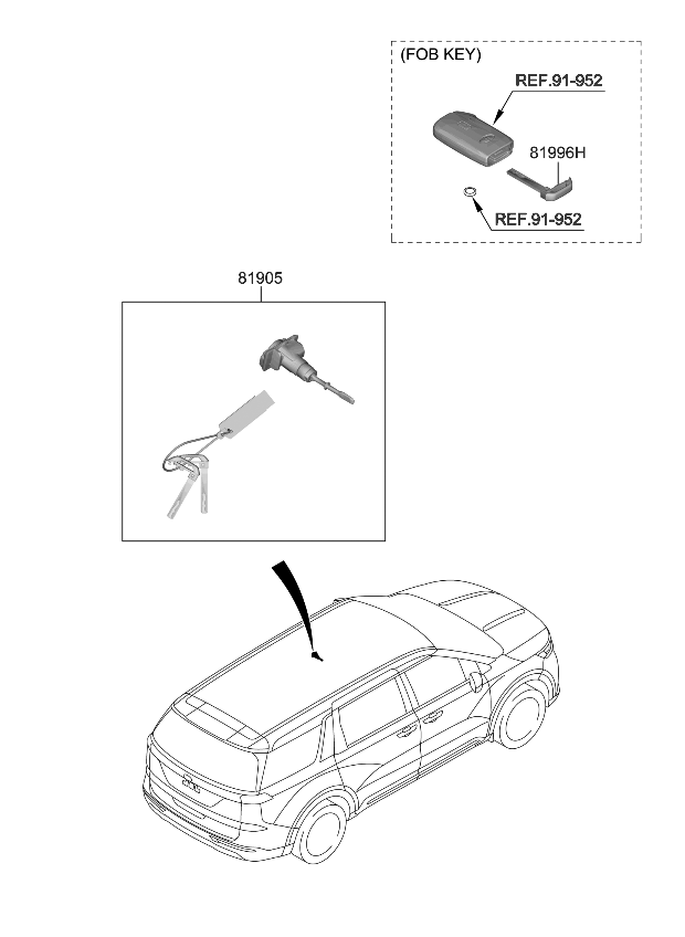 Kia 81996R0710 Key-BLANKING Pic