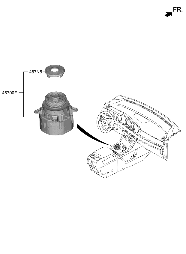 Kia 467N5R0100 UPR ASSY-DIAL