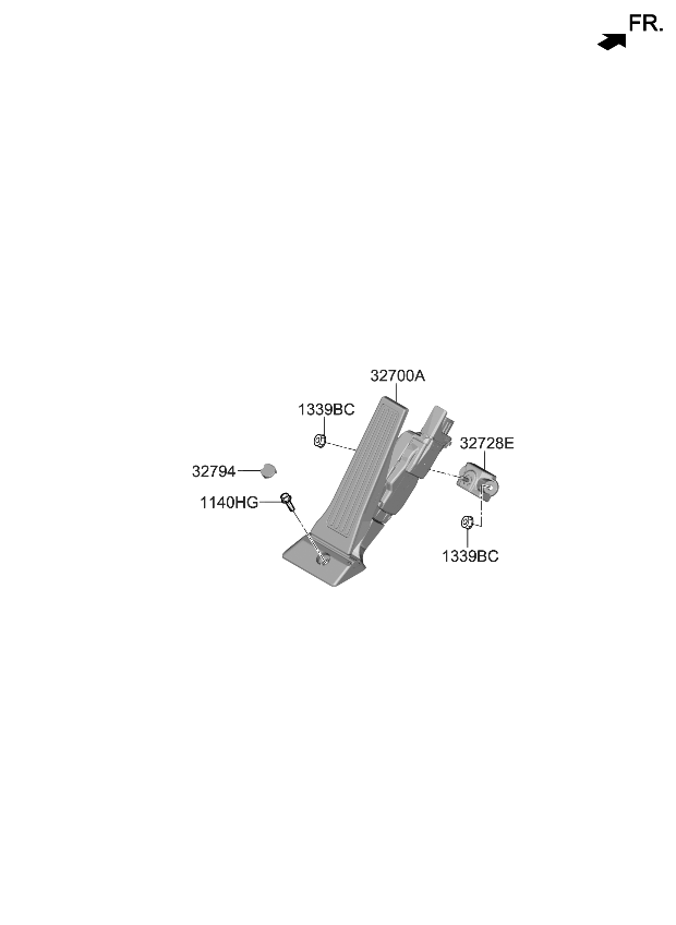 Kia 32728R0100 Bracket-Accelerator