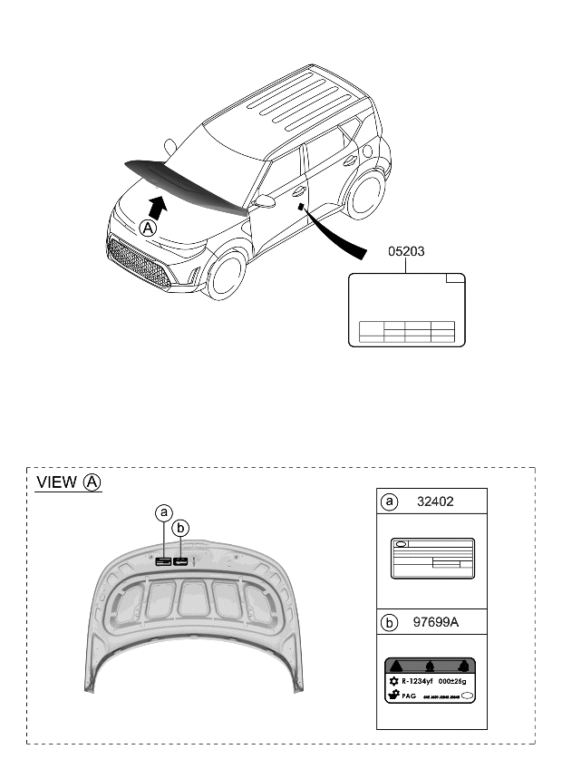 Kia 324012ESK5 LABEL-EMISSION