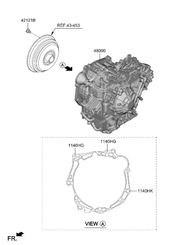 Kia 480002H357 TRANSAXLE ASSY-CVT