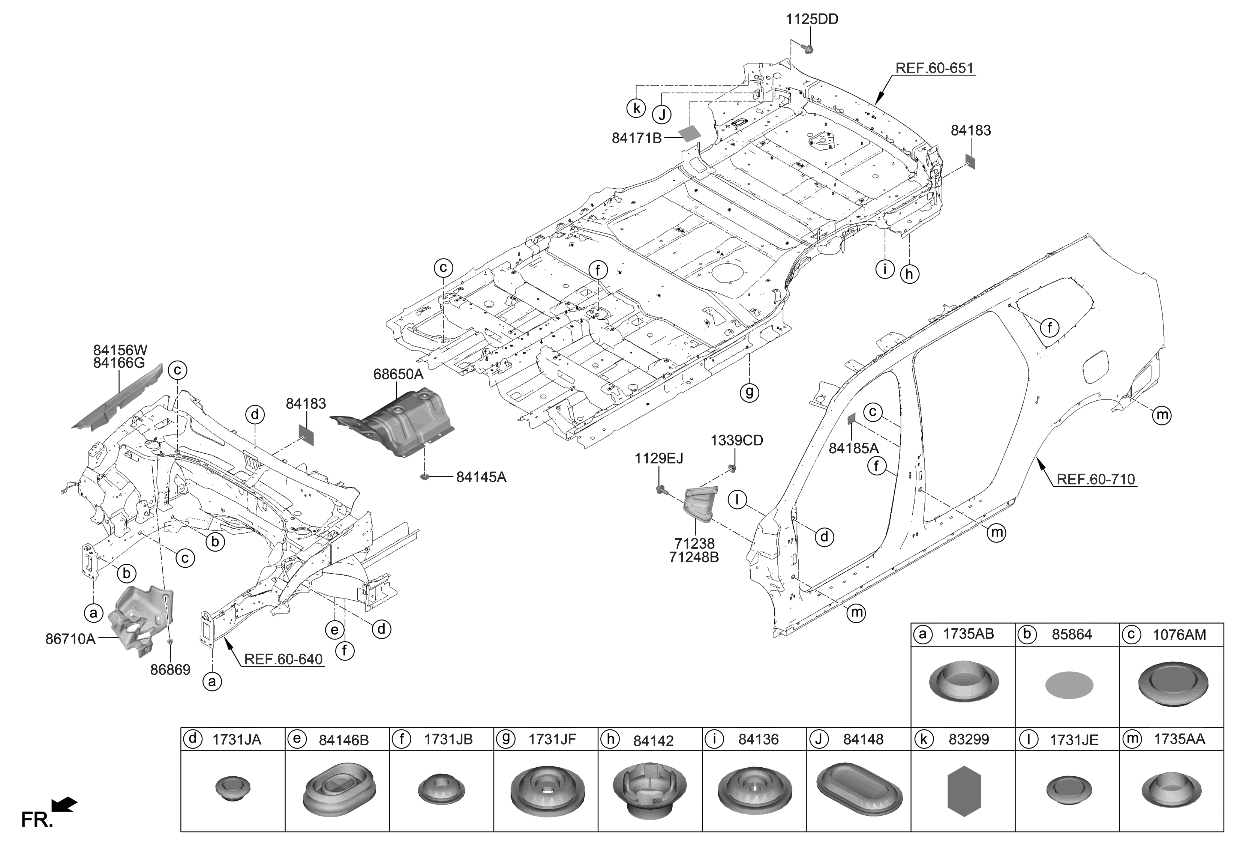 Kia 71247S9500 EXTENTION ASSY-COWL