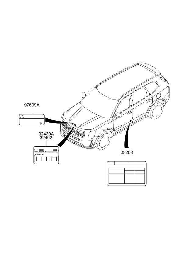 Kia 324503L392 LABEL-EMISSION