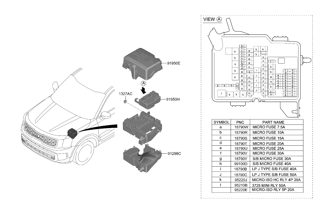 Kia 919B5S8100 LOWER COVER-U/H J/BO