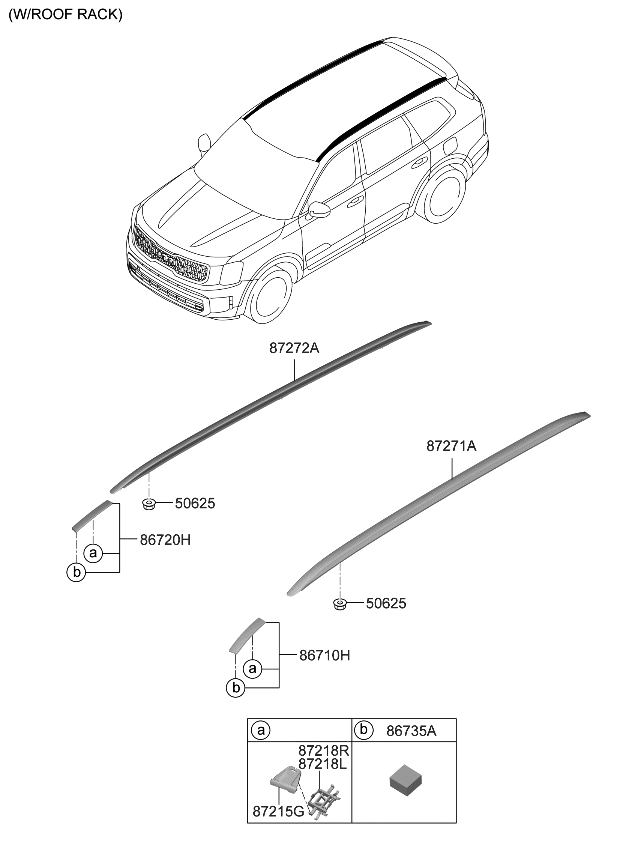 Kia 87230S9500 MOULDING ASSY-ROOF,L