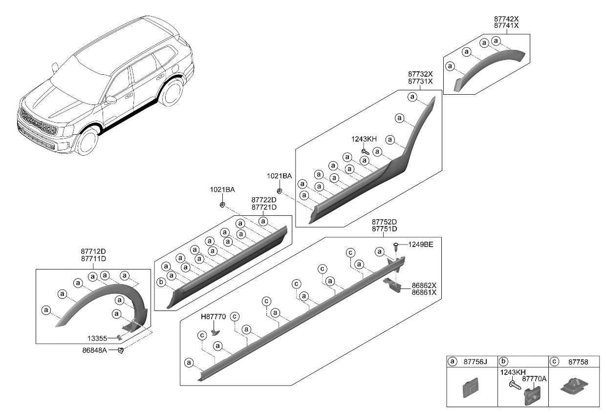 Kia 87721S9400 GARNISH ASSY-FRT DR