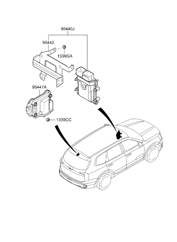 Kia 954424G670 BRACKET-T/M CONTROL