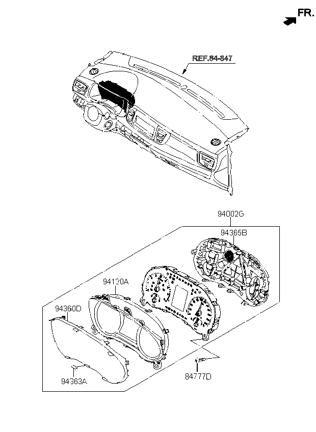 Kia 94041H9140 CLUSTER ASSY-INSTRUM