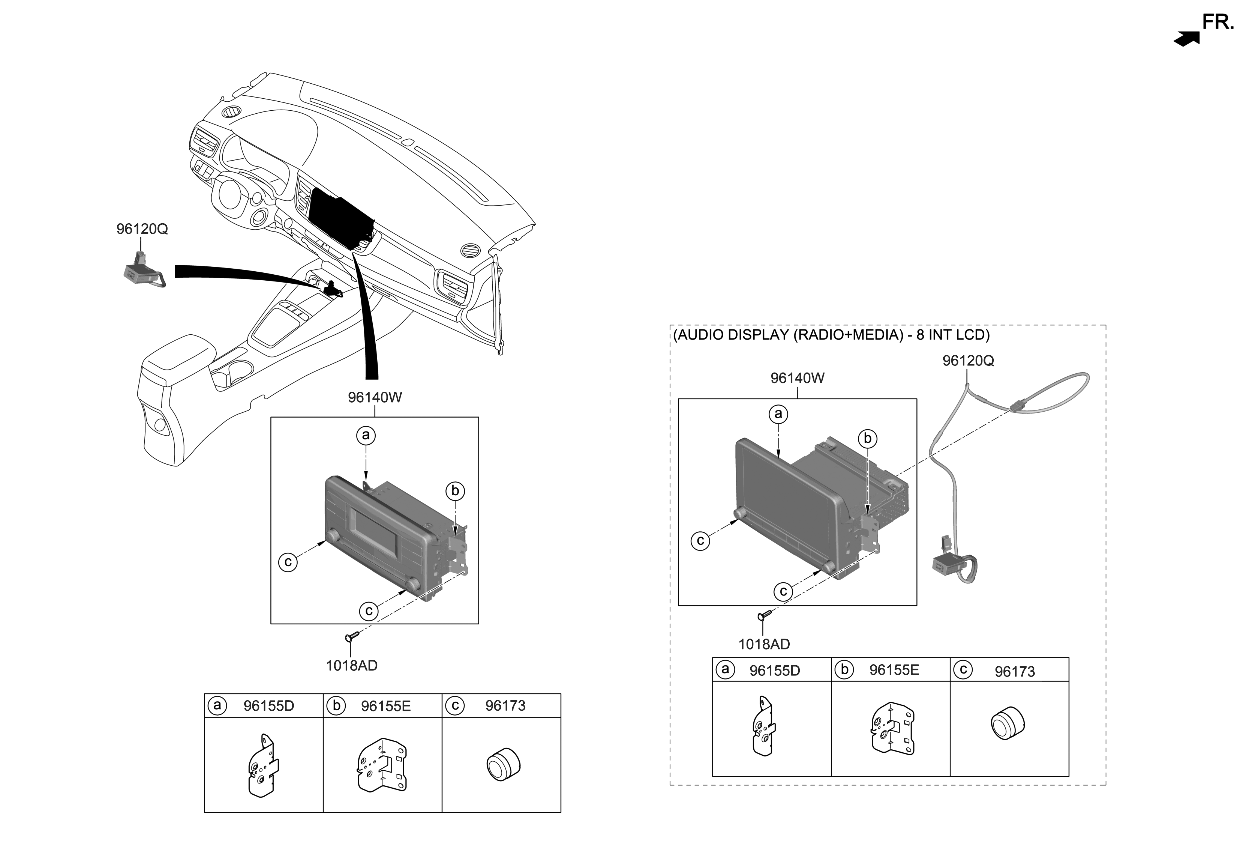 Kia 96160H9581FHV AUDIO ASSY