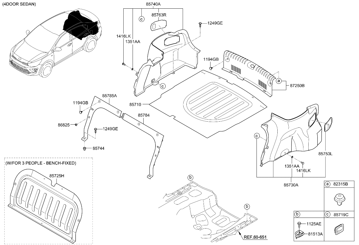 Kia 85795H9000 Hook Assembly-Luggage Ne