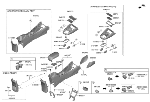 2020 Kia Soul Wiring Assembly-Console Diagram for 84624K0220
