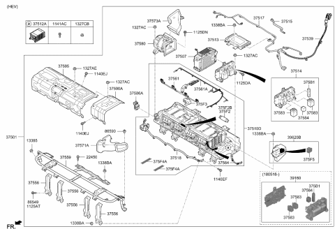 2019 Kia Niro Relay Switch Assembly-V Diagram for 375F3G2000