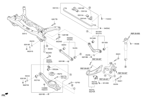 2019 Kia Niro Arm Complete-Rear Lower Diagram for 55220G2500