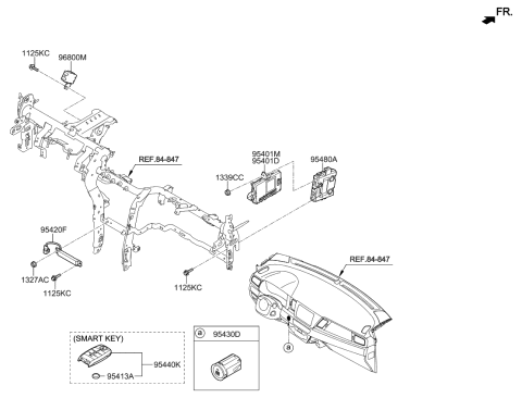 2019 Kia Niro Unit Assembly-BCM Diagram for 954A0G5AH0