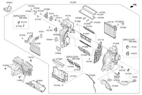 2020 Kia Sorento Core & Seal Assembly-Evaporator Diagram for 97139C6000