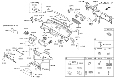 2019 Kia Sorento Panel Assembly-Lower Crash Diagram for 84750C6410BHH