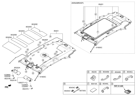 2020 Kia Sorento Wiring Assembly-Roof Diagram for 91805C6010
